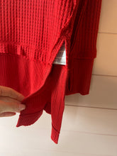 Load image into Gallery viewer, XS Free People North Shore Thermal Tunic Shirt Storm Phoenix Red
