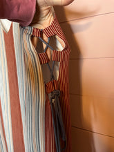 Load image into Gallery viewer, Large Ethereal By Papercrane Boho Striped V-Neck Shift Dress
