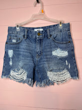 Load image into Gallery viewer, Medium JBD Distressed Denim Shorts
