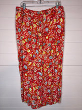 Load image into Gallery viewer, Large Loft Red Floral Wide Leg Pants
