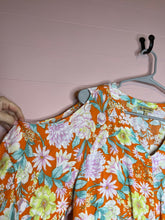 Load image into Gallery viewer, Large Democracy Floral Cold Shoulder Boho Tie Top

