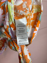 Load image into Gallery viewer, Large Democracy Floral Cold Shoulder Boho Tie Top

