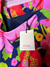 Load image into Gallery viewer, Size 16 Trina Turk NWT Plus Size  Kanan Square Neck Ruffle Sleeve Shift Dress
