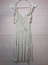 Load image into Gallery viewer, Large Urban Outfitters Caution To The Wind Pink White Stretchy Wrap Dress
