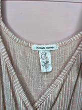 Load image into Gallery viewer, Large Urban Outfitters Caution To The Wind Pink White Stretchy Wrap Dress
