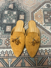 Load image into Gallery viewer, Size 8.5 Musshoe Pointy Tassle Slip On Mules
