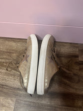 Load image into Gallery viewer, Size 8 Corkys Slip On Gold Leopard Print Sneakers
