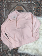 Load image into Gallery viewer, Small A New Day Light Pink Half Zip Pull Over
