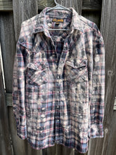Load image into Gallery viewer, 2XL Mens Bleached Flannel Button Up

