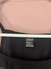 Load image into Gallery viewer, Medium SHEIN Black Sheer Floral Embroidered Tank Top

