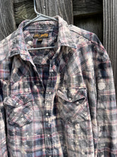 Load image into Gallery viewer, 2XL Mens Bleached Flannel Button Up
