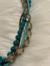 Load image into Gallery viewer, Turquoise &amp; Gold Beaded Western Necklace
