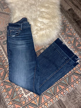 Load image into Gallery viewer, Size 16W Edgely Plus Size High Rise Curvy Raw Hem Flare Denim Jeans
