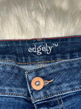 Load image into Gallery viewer, Size 16W Edgely Plus Size High Rise Curvy Raw Hem Flare Denim Jeans
