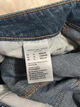 Load image into Gallery viewer, Size 14 American Eagle Comfort Stretch Waistband Distressed Denim Plus Size Mom Jeans
