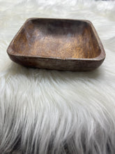 Load image into Gallery viewer, Small Square Wooden Dough Bowl
