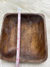 Load image into Gallery viewer, Small Square Wooden Dough Bowl
