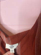 Load image into Gallery viewer, Large Entro Orange Striped Linen Button Front Dress
