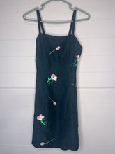 Load image into Gallery viewer, Size 6 Tibi Hyland Silk Black Embroidered Floral Print Dress
