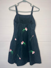 Load image into Gallery viewer, Size 6 Tibi Hyland Silk Black Embroidered Floral Print Dress
