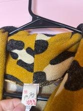 Load image into Gallery viewer, XL 7th Roy Mustard &amp; Gray Leopard Cowl Neck Sweatshirt
