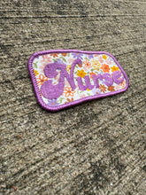 Load image into Gallery viewer, Floral Nurse Embroidered Patch | Handmade Upcycled Fabric Patch | Medical Worker Gift | Iron-On Patch | Nurse Accessory
