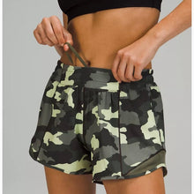 Load image into Gallery viewer, Size 6 Lululemon Green Camo Athletic Running Shorts
