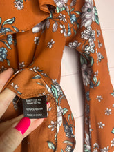 Load image into Gallery viewer, Medium Karlie Orange Floral Off Shoulder Boho Top
