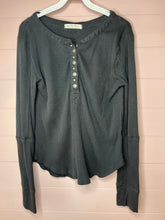 Load image into Gallery viewer, Large Free People Gray Everest Waffle-Knit Henley
