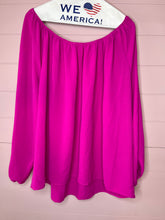 Load image into Gallery viewer, 2X First Love Hot Pink Off Shoulder Plus Size Top
