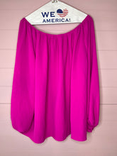 Load image into Gallery viewer, 2X First Love Hot Pink Off Shoulder Plus Size Top
