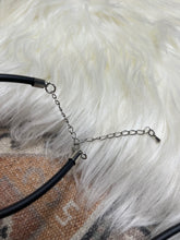 Load image into Gallery viewer, Silver &amp; Black Beaded Tassel Boho Western Long Necklace
