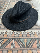 Load image into Gallery viewer, Altar’d State Black Hat With Braided Brown Rope
