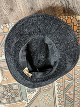 Load image into Gallery viewer, Altar’d State Black Hat With Braided Brown Rope
