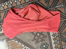 Load image into Gallery viewer, Small Aerie Coral Pink Ribbed Two Piece High Cut Cheeky Swim Suit
