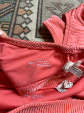 Load image into Gallery viewer, Small Aerie Coral Pink Ribbed Two Piece High Cut Cheeky Swim Suit
