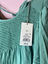 Load image into Gallery viewer, XL A New Day NWT Sage Green Long Sleeve Boho Shift Dress
