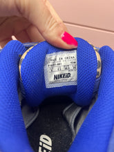 Load image into Gallery viewer, Size 9 Nike ID Custom Made Blue &amp; Peach Leopard Print High Top Sneakers
