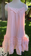 Medium Exist Light Pink Boho Ruffle Lace Dress