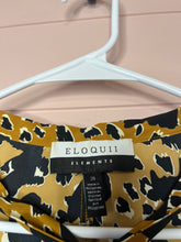Load image into Gallery viewer, Size 20 Eloquii Elements Plus Size Leopard Ruffle Tie Neck Long Sleeve Dress
