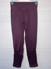 Load image into Gallery viewer, Small Aerie Maroon Perforated Leggings
