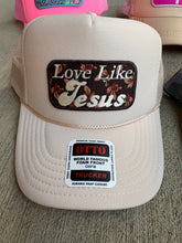 Load image into Gallery viewer, Wholesale Trucker Hats with Thrifted Fabric Embroidered Patches
