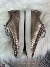 Load image into Gallery viewer, Size 7.5 Steven By Steve Madden Gold Metallic Leather Sneakers
