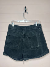 Load image into Gallery viewer, Size 10 H&amp;M Black High Rise Denim Shorts
