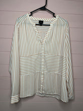Load image into Gallery viewer, XL Worthington Pink &amp; White Striped Sheer Top
