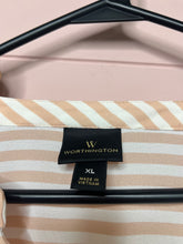 Load image into Gallery viewer, XL Worthington Pink &amp; White Striped Sheer Top
