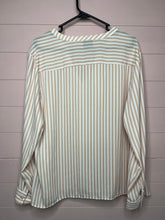 Load image into Gallery viewer, XL Worthington Pink &amp; White Striped Sheer Top
