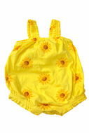 0-3 Months Old Navy Yellow Sunflower Onesie