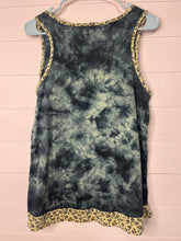 Load image into Gallery viewer, Medium Lucky &amp; Blessed Tye Die Leopard Cowboys Serape Print Western Punchy Tank Top
