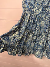 Load image into Gallery viewer, Medium Fab’rik Boho Blue White Ruffle Dress
